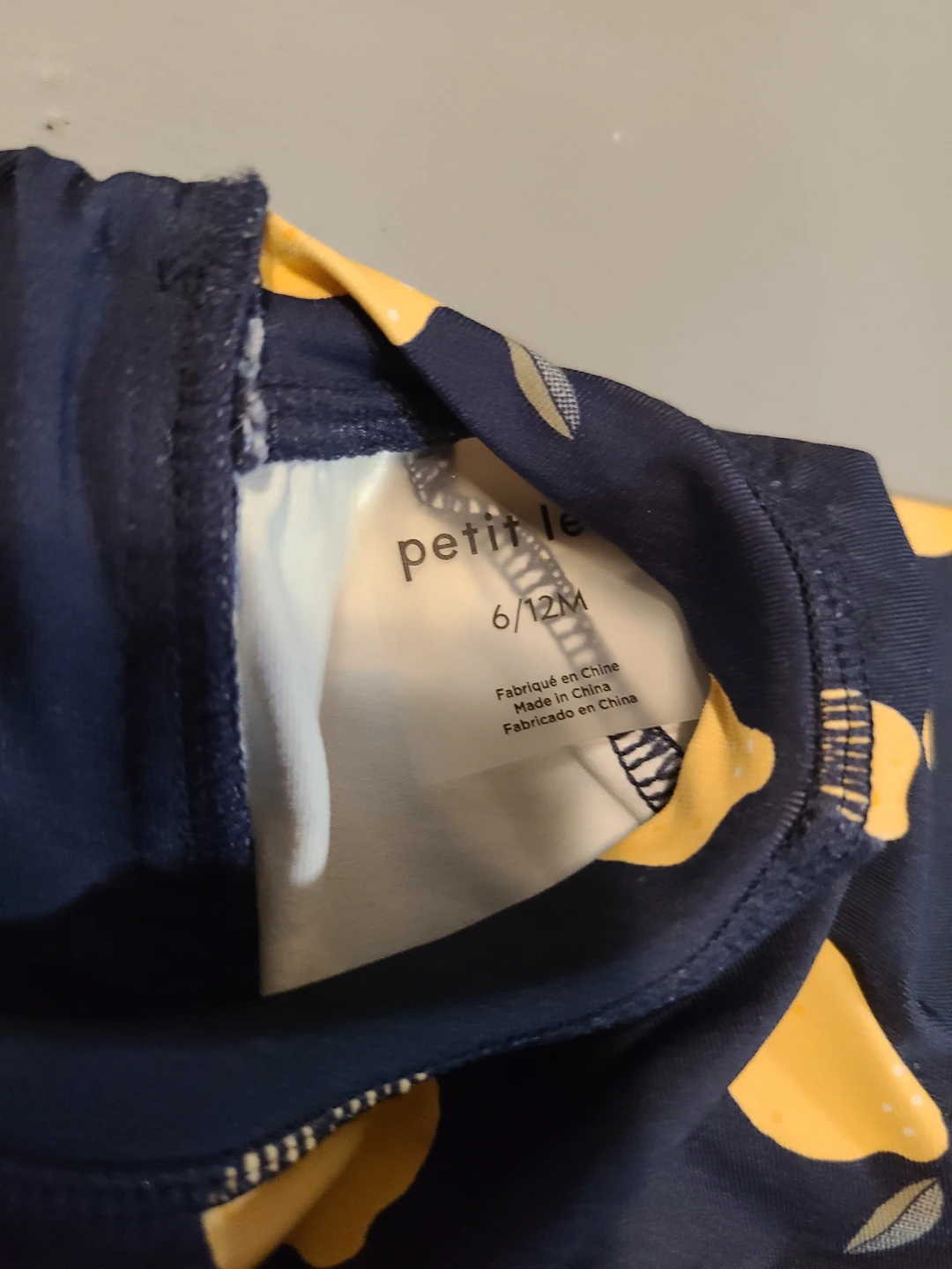 Petit Lem Lemon Print Baby Swimsuit - photo 3
