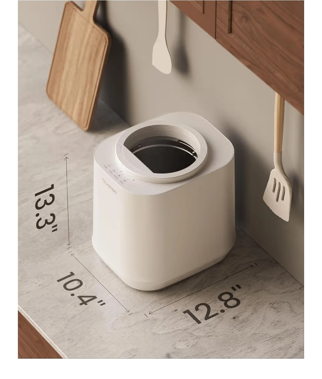 Ouaken 4L Electric Countertop Composter - White - photo 4