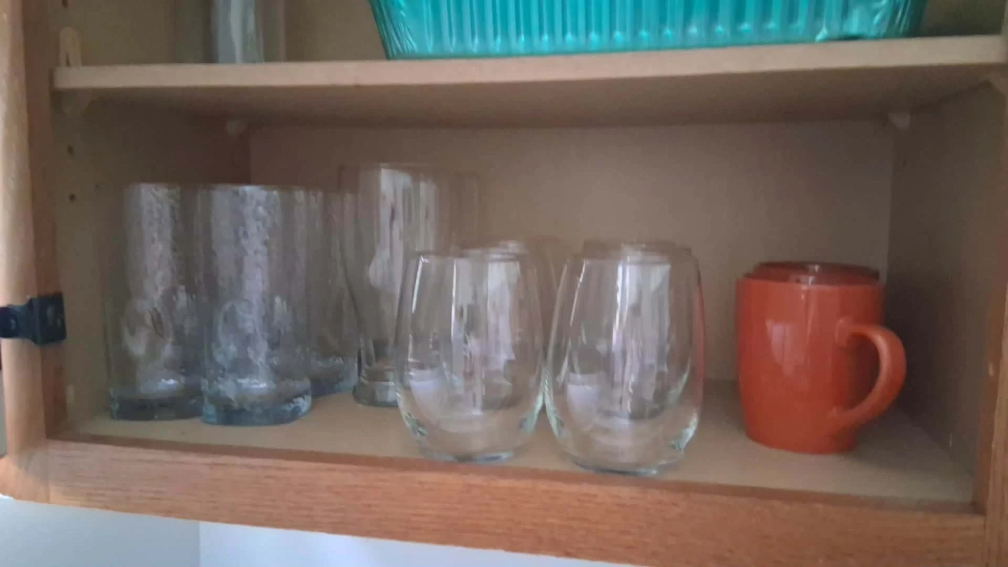 Set of Glass Tumblers and Orange Mug - photo 2