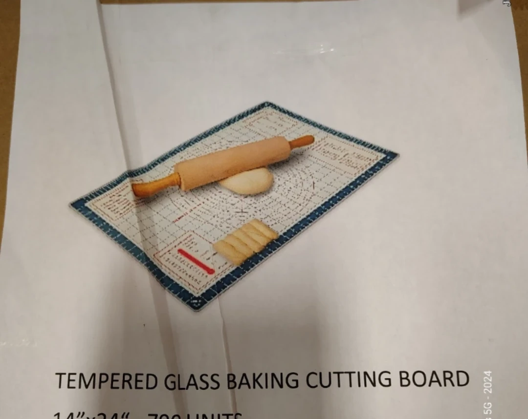 PARNOO Large Tempered Glass Baking Cutting Board 24" x 14"
