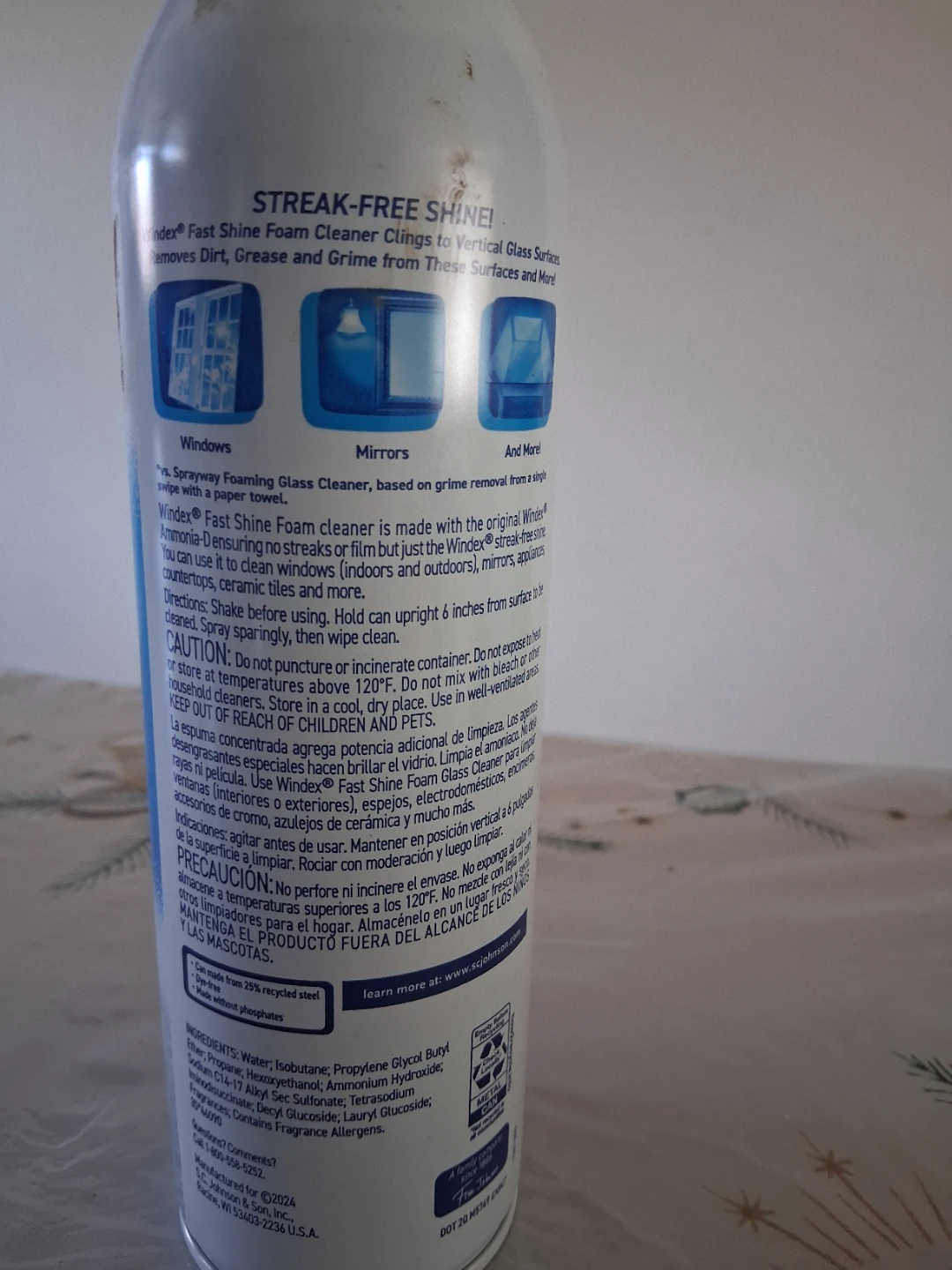 Windex Fast Shine Foam Cleaner (19 oz) - Streak-Free Shine - photo 2