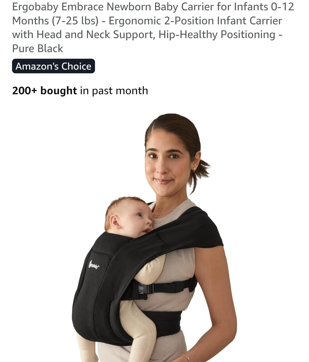Ergobaby Embrace Newborn Baby Carrier for Infants - photo 3