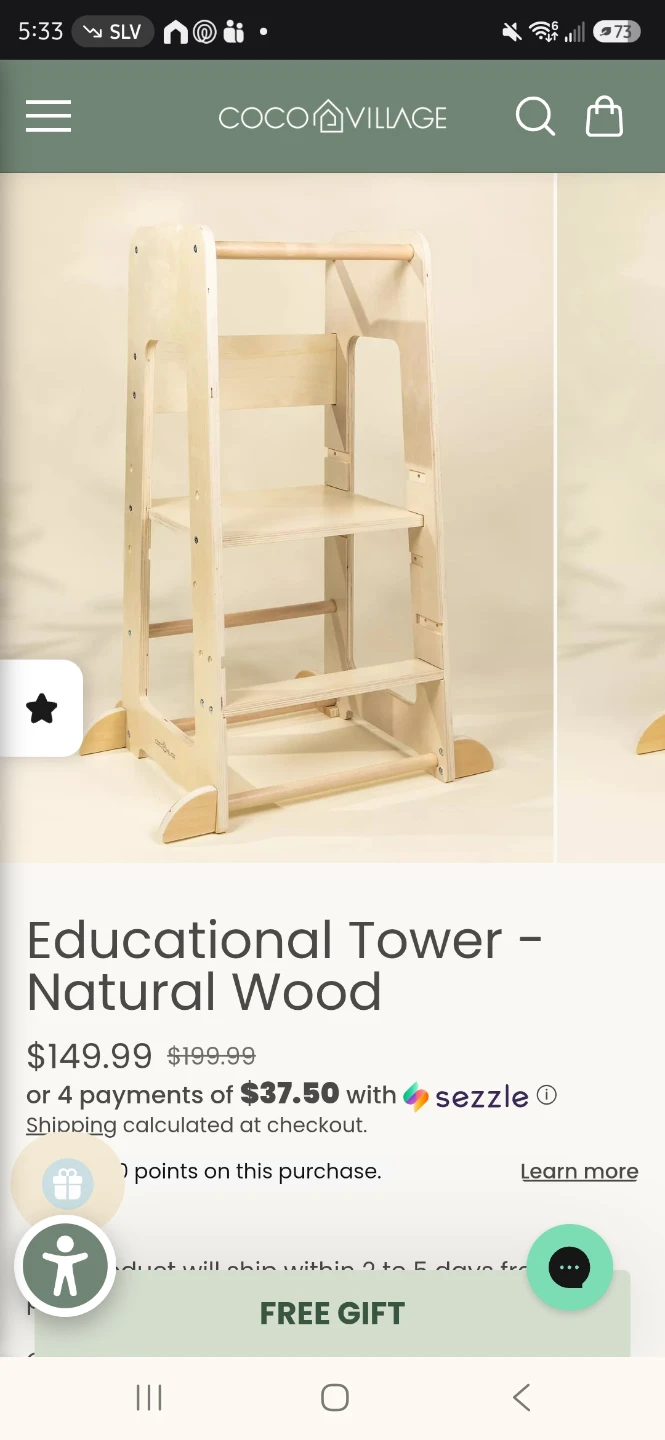 Coco Village Educational Tower - Natural Wood - photo 3