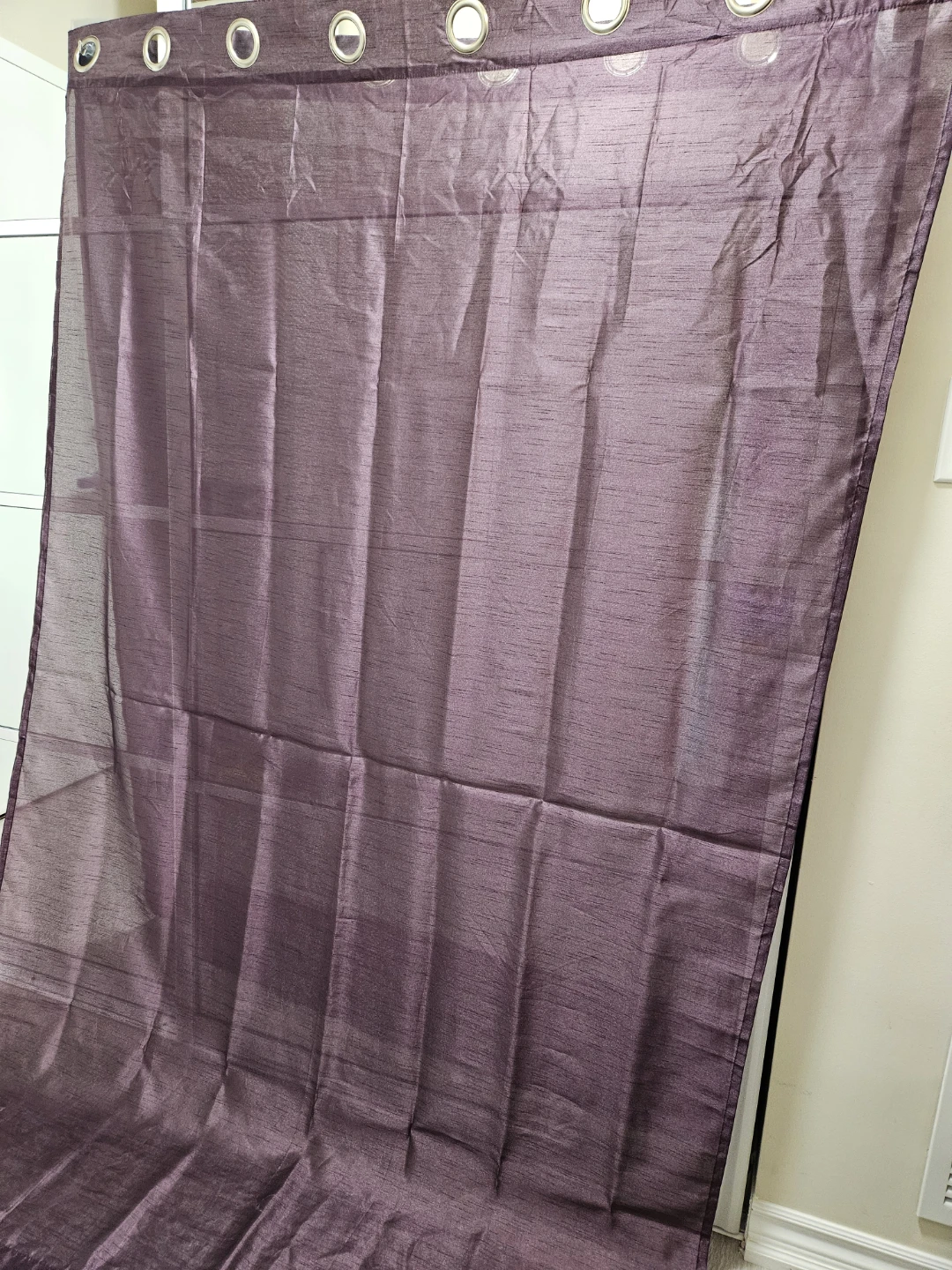 Purple Sheer Gourmet Curtains like NEW 4 Pieces