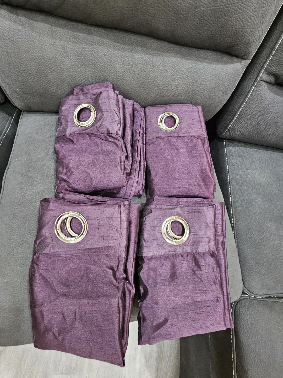 Purple Sheer Gourmet Curtains like NEW 4 Pieces - photo 3