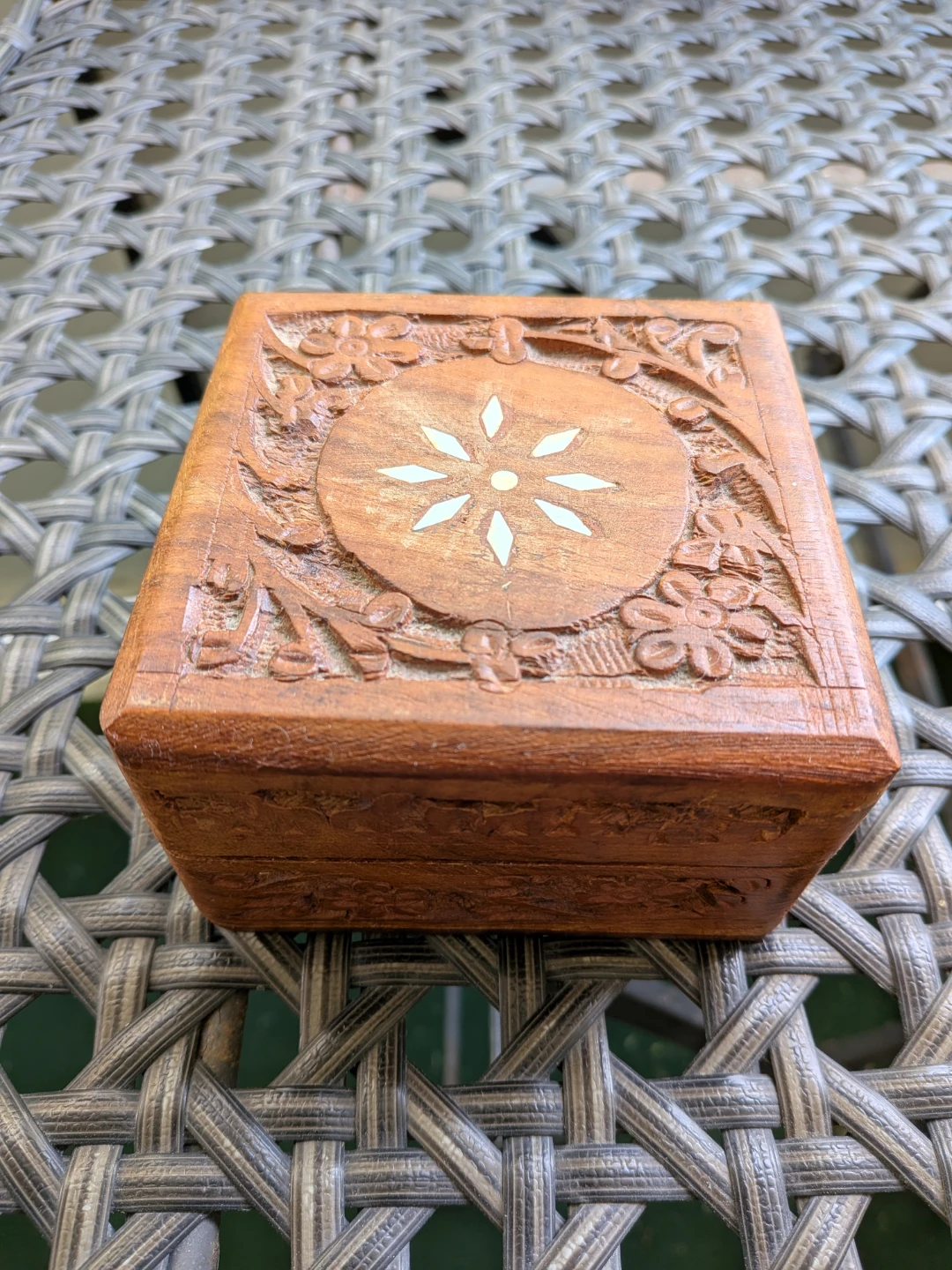 Hand Carved Wooden Box - photo 2