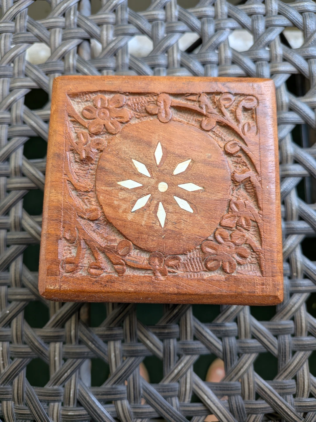 Hand Carved Wooden Box - photo 3