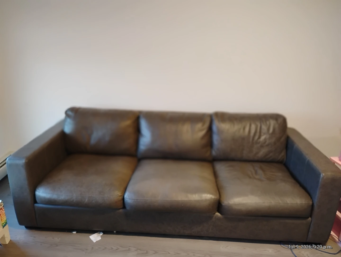 Brown Leather Sofa - photo 2