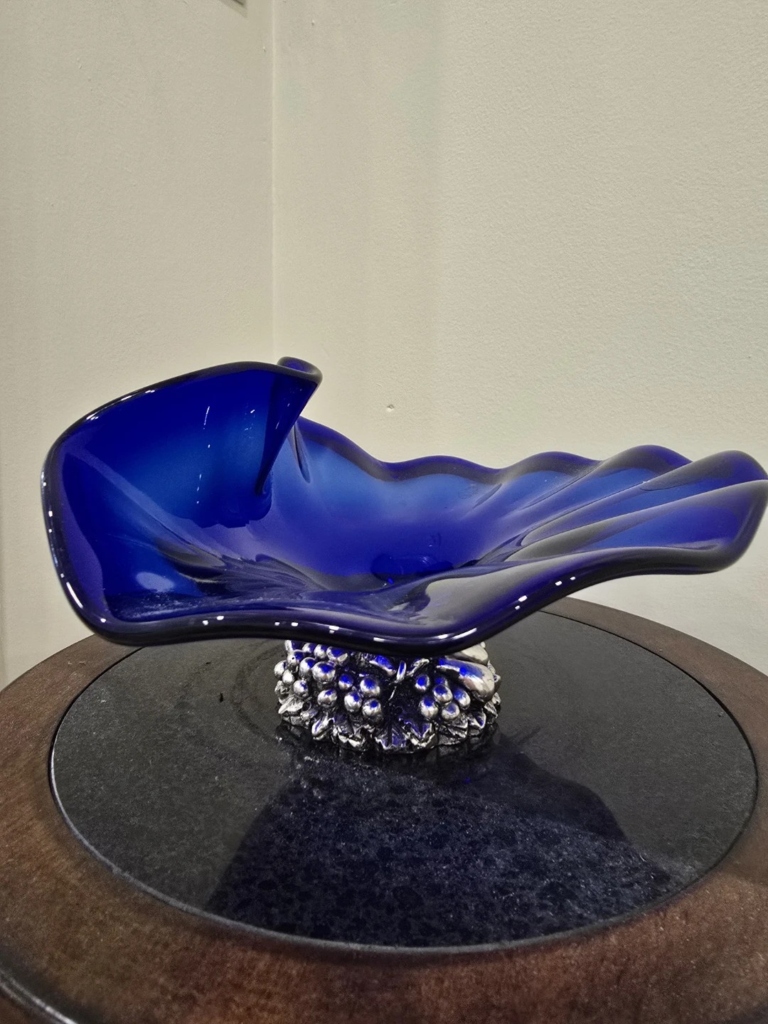 Cobalt Blue Glass Centrepiece Bowl - photo 2