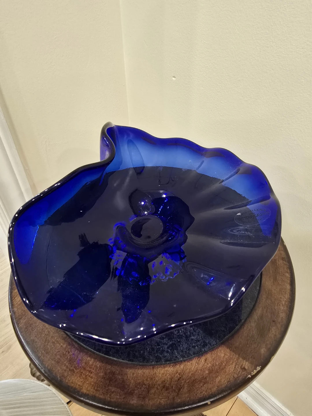 Cobalt Blue Glass Centrepiece Bowl - photo 3
