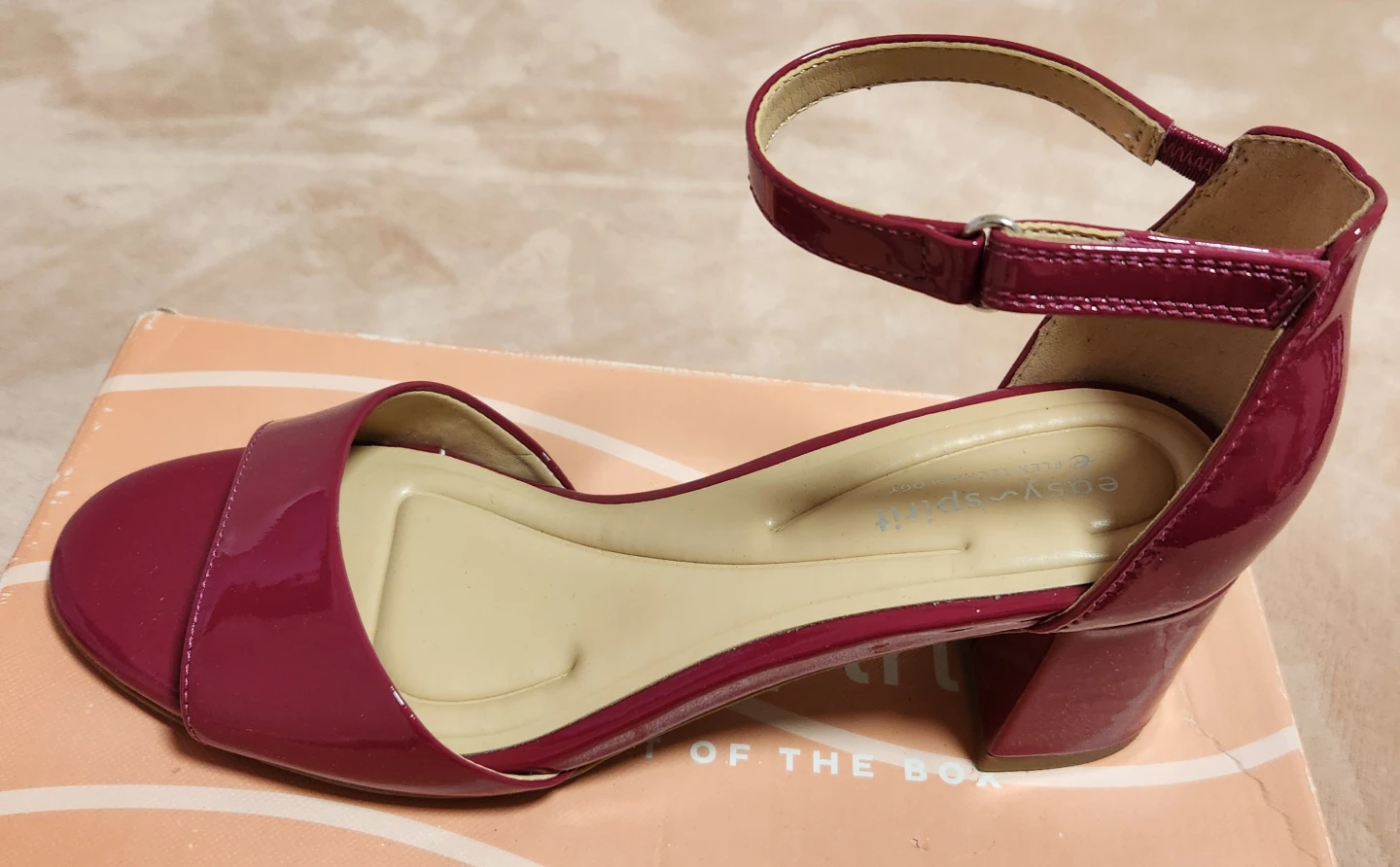 Easy Spirit Daven Ankle Strap Block Heel Sandals - Berry Pink - photo 3