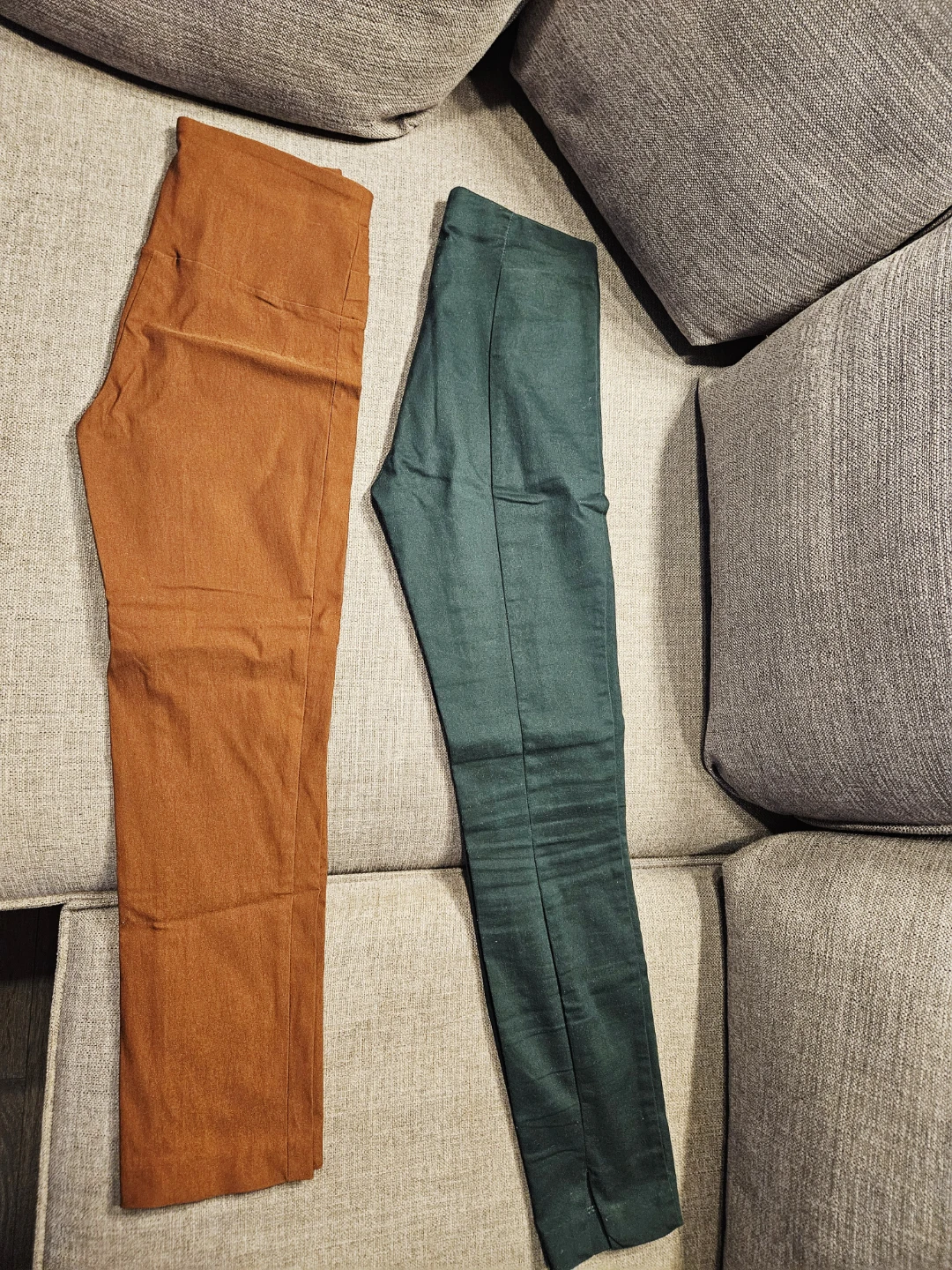 2 pairs pull on pants. Rust & Green - photo 2
