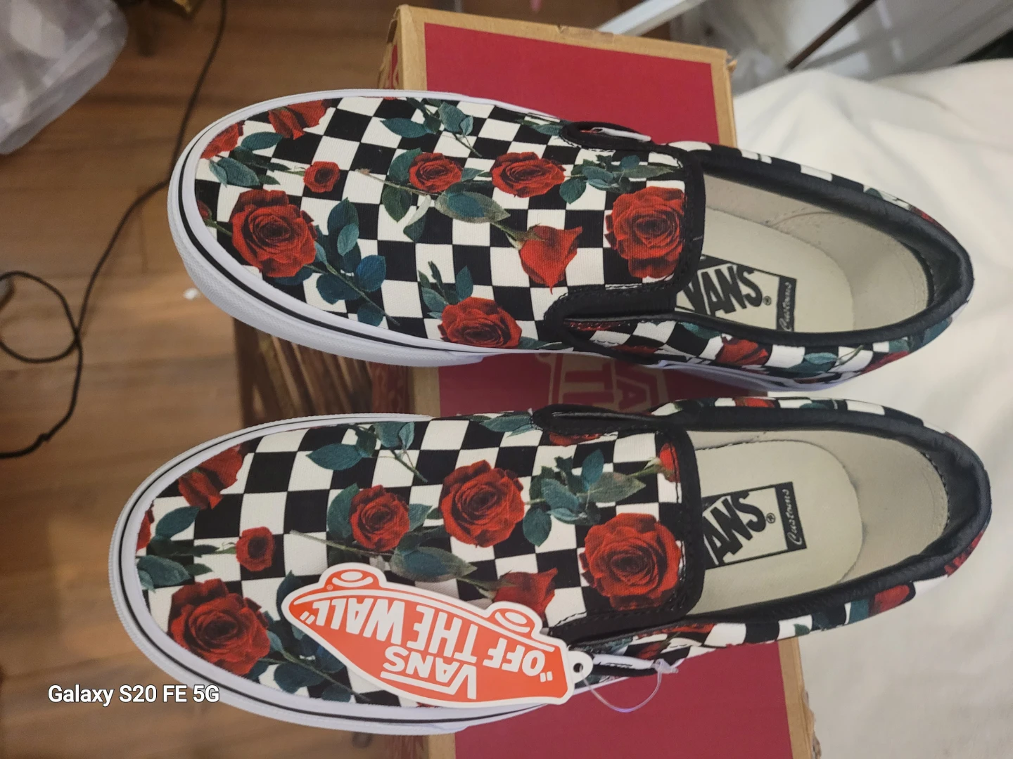 Vans Classic Slip-On Rose Checkerboard Shoes - photo 5