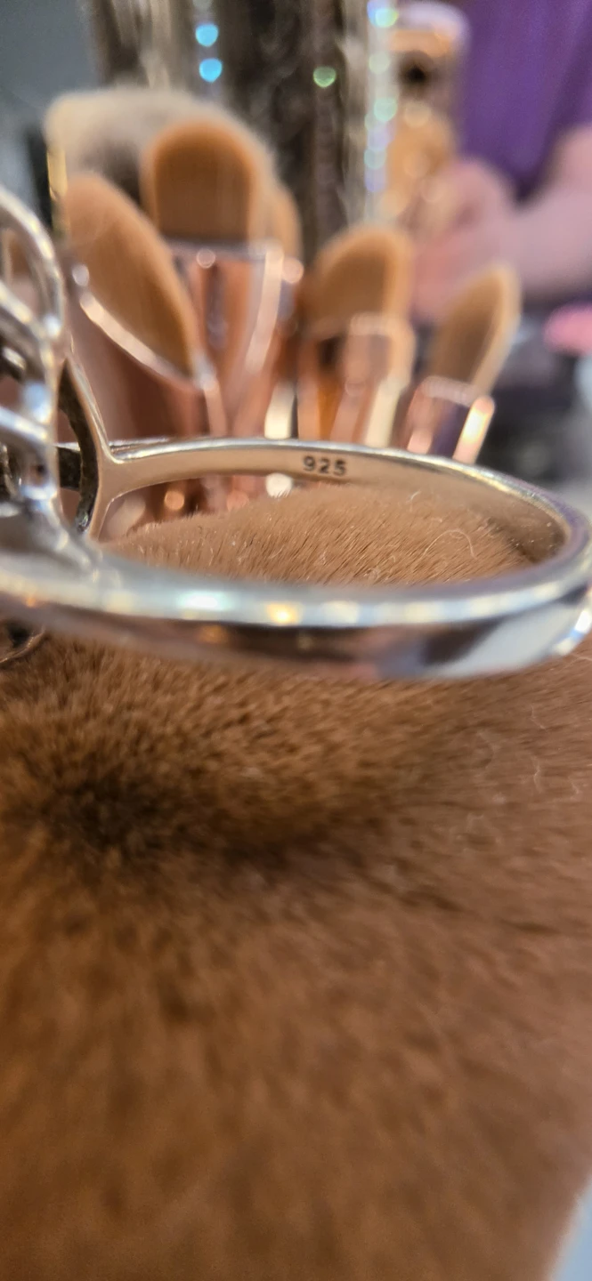 Sterling Silver Marquise and Round Stone Ring - photo 5