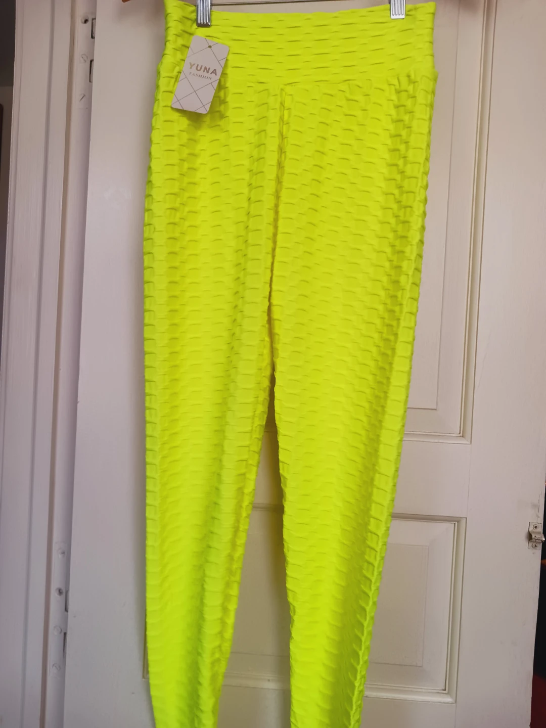 New!!!  Neon Yellow Textured Leggings S/M