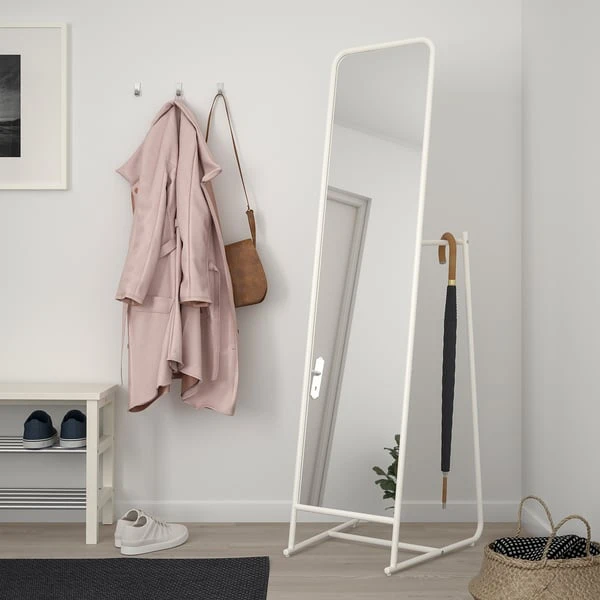 Full length standing mirror with clothes rack - IKEA KNAPPER