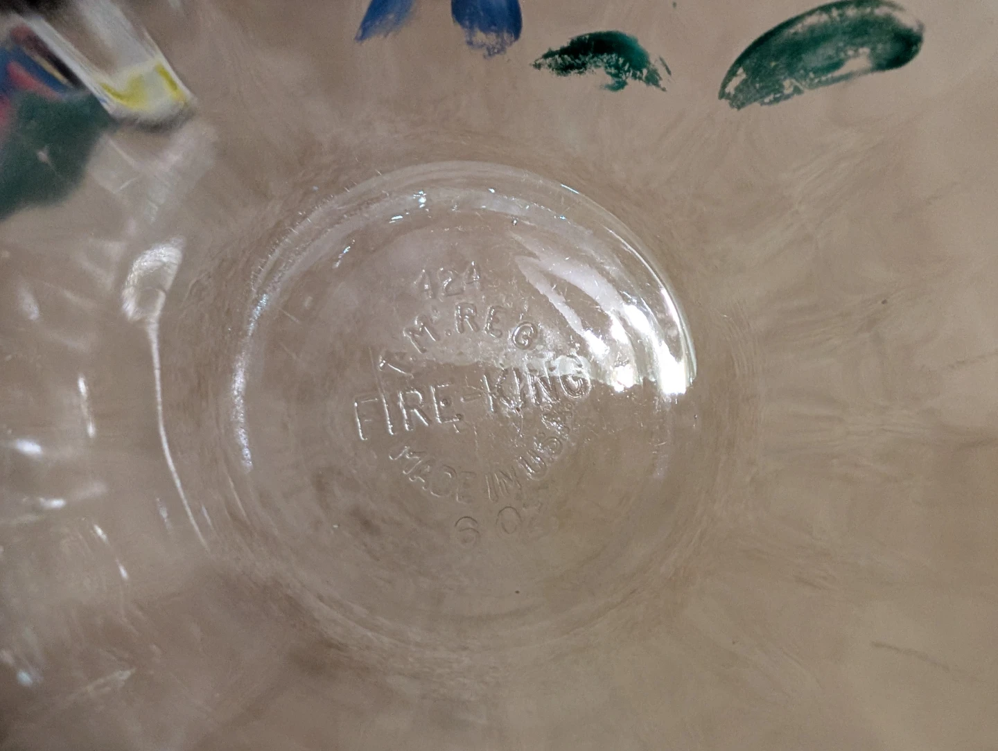 Fire-King Glass Custard Cups Set of 3 Blue Floral - photo 4