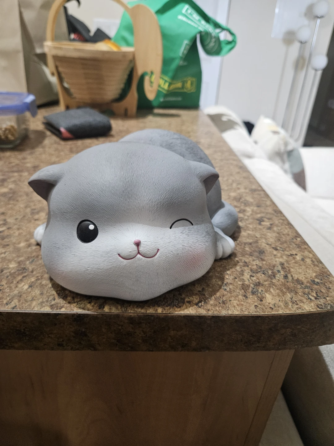Cute Grey Cat piggy bank