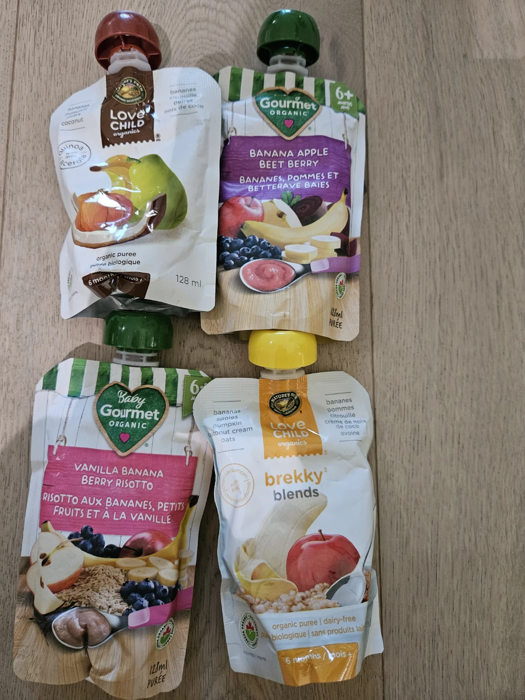 Fruit and vegetable Pouches