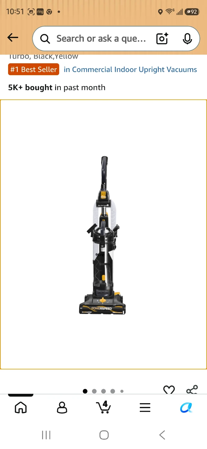 Eureka PowerSpeed Lightweight Upright Vacuum Cleaner NEU181A - photo 3