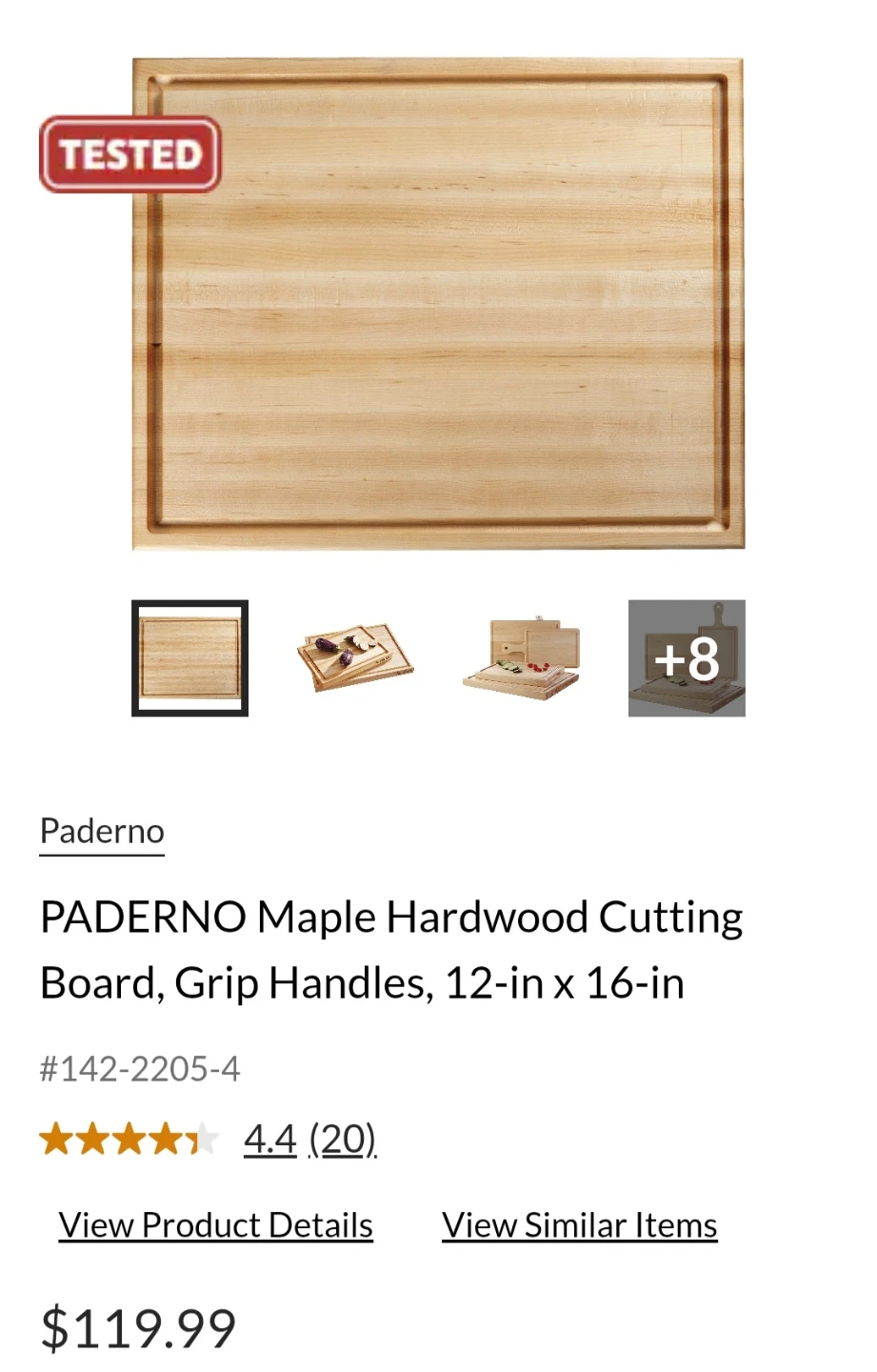 Paderno Maple Cutting Board - photo 3