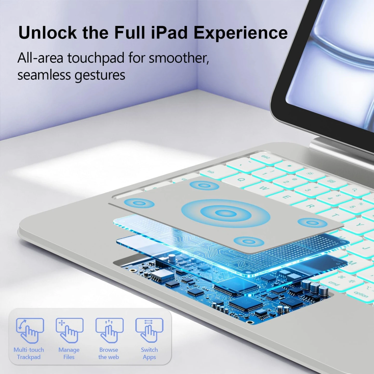 Keyboard Case for iPad Air 11-inch with Trackpad & Backlight - photo 5