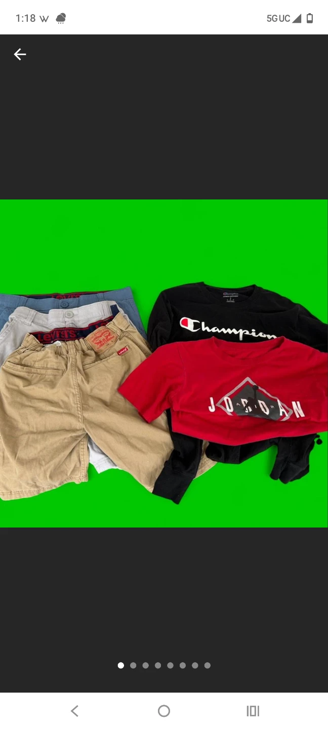 Boy Champion and Jordan T-shirts, Levi's Shorts Bundle