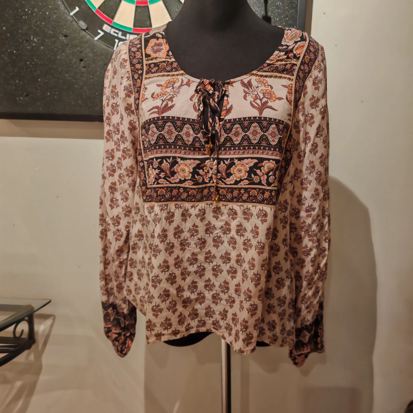 Anthem Floral Print Lyocell Blouse Size 12 - photo 2