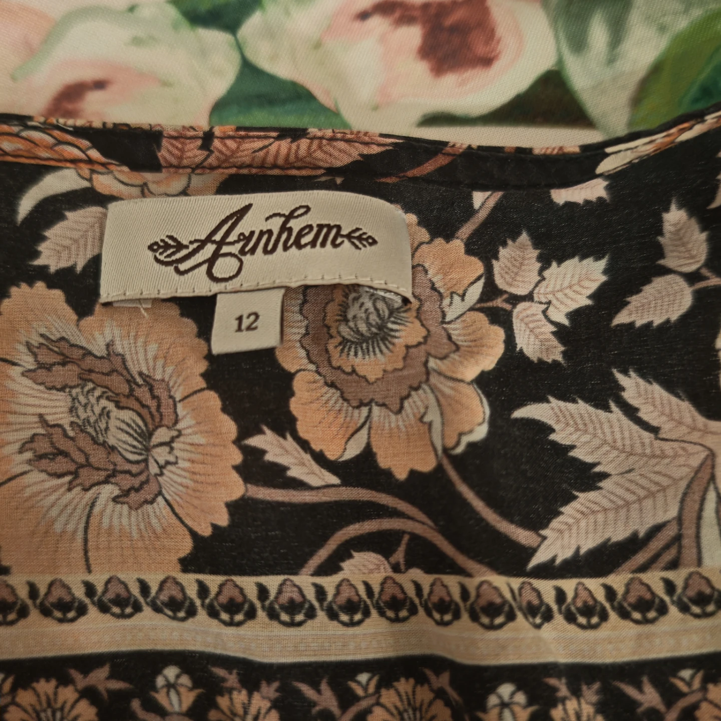 Anthem Floral Print Lyocell Blouse Size 12 - photo 3