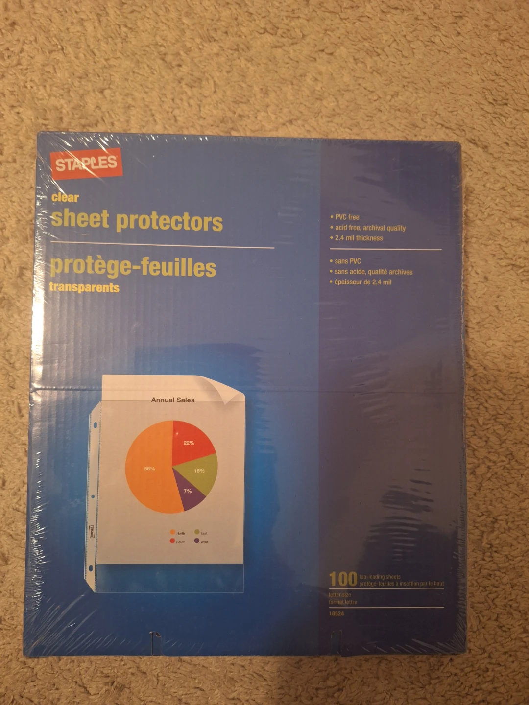 Staples Clear Sheet Protectors - 100 Sheets