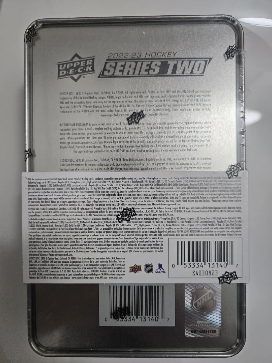 Upper Deck 2022-23 Hockey Series Two Trading Cards Tin - photo 2