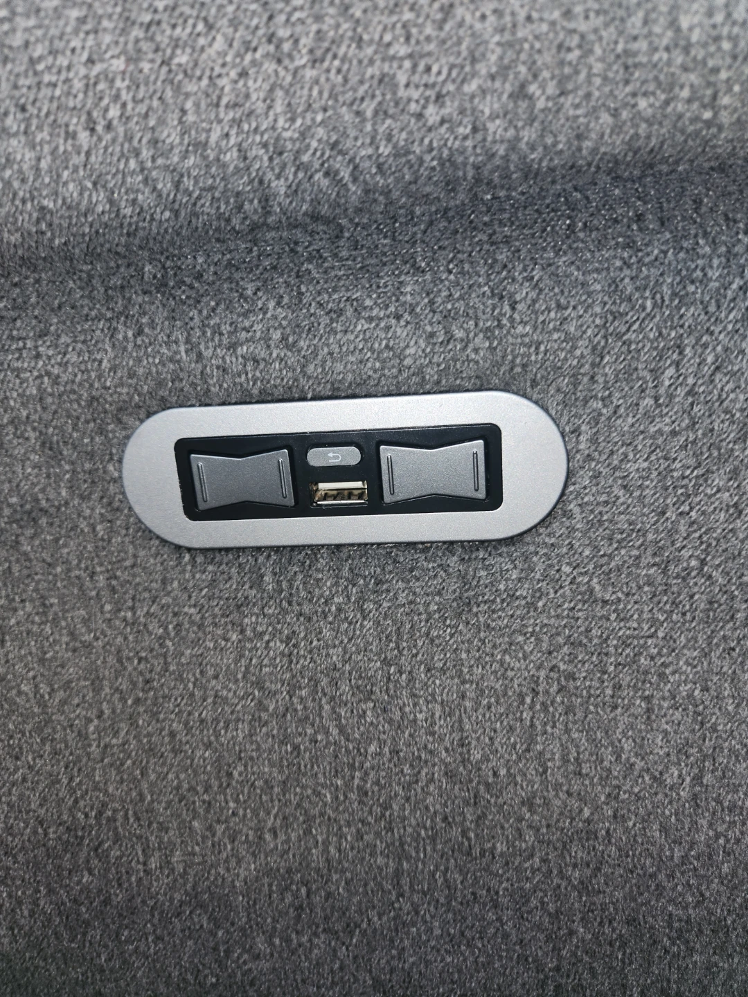 Grey Fabric Recliner Sofa with Storage and USB Ports - photo 4