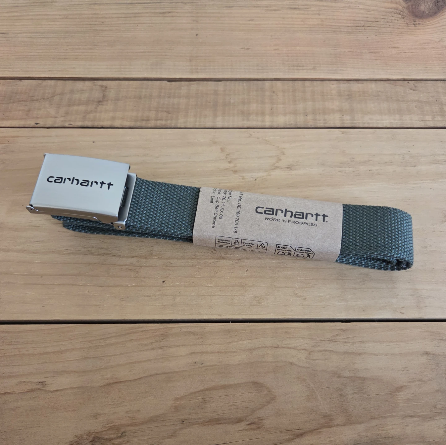 New Carhartt WIP Clip Web Belt - Light Green