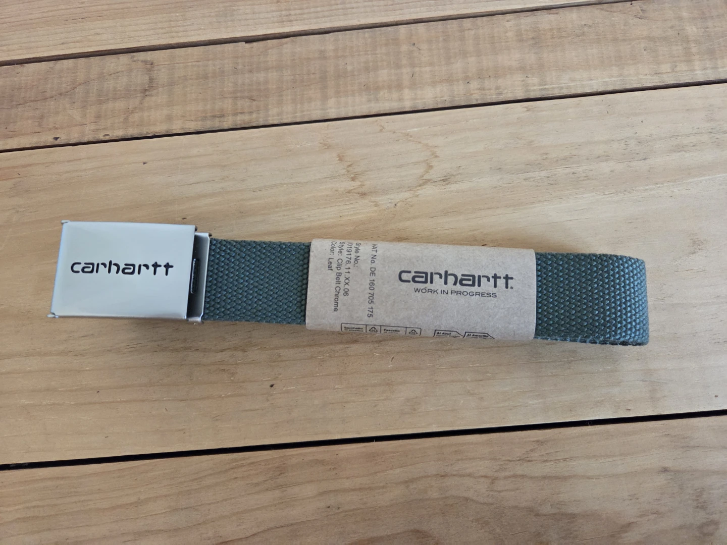 New Carhartt WIP Clip Web Belt - Light Green - photo 2