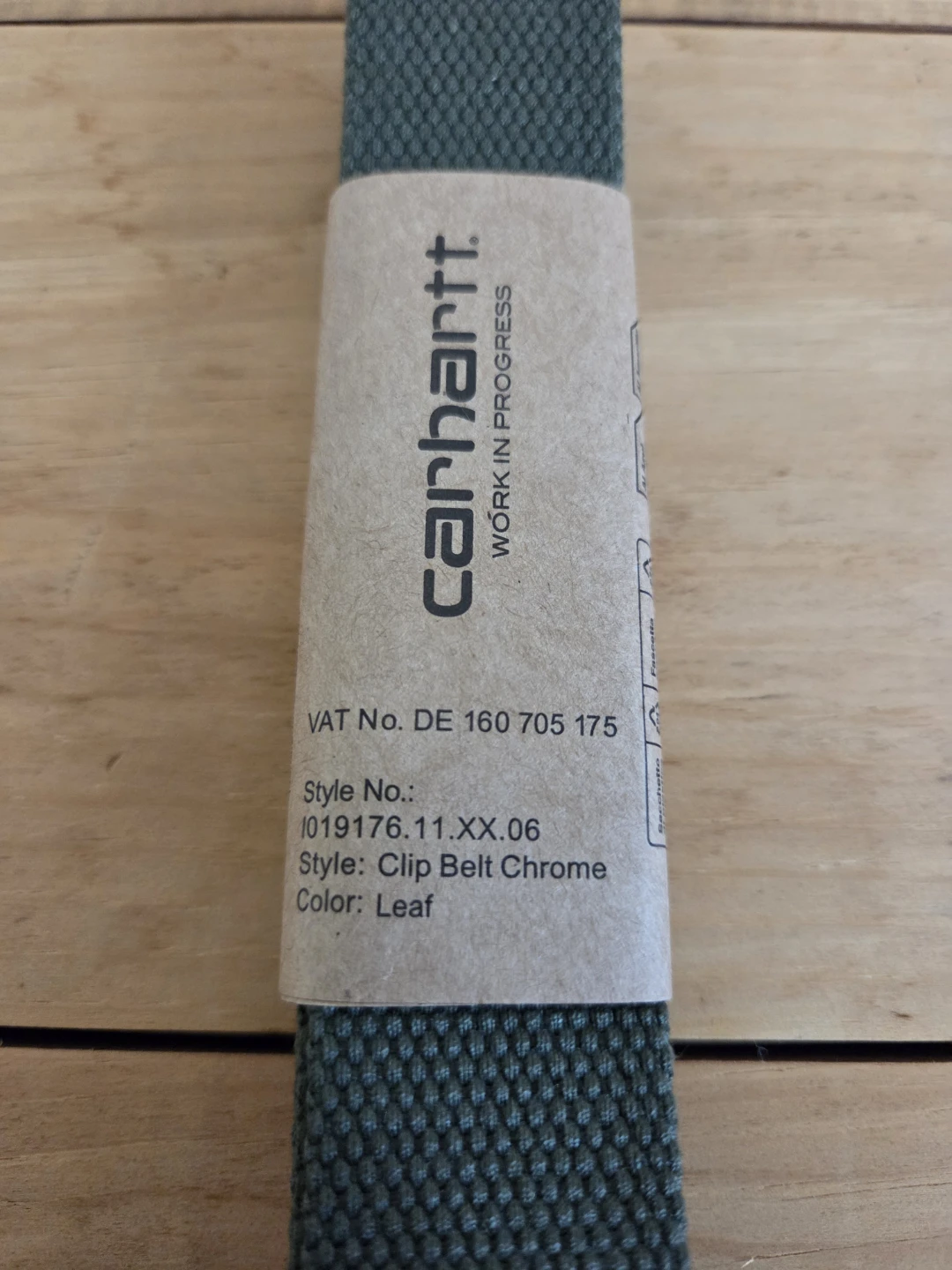 New Carhartt WIP Clip Web Belt - Light Green - photo 4
