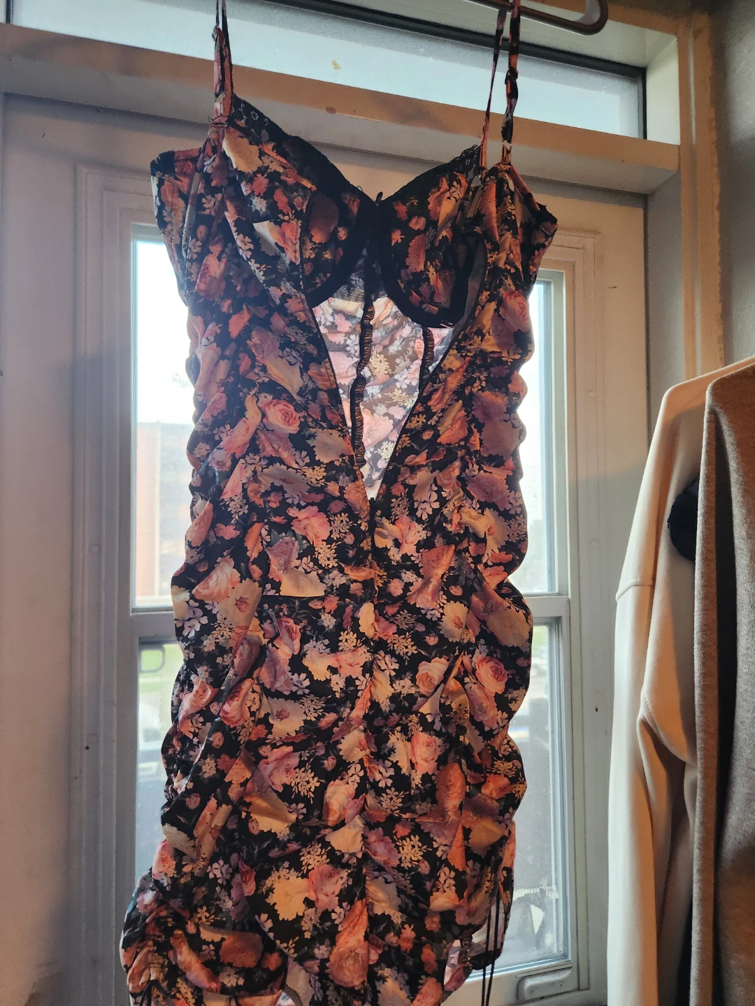 For Love & Lemons Floral Ruched Mini Dress - photo 2