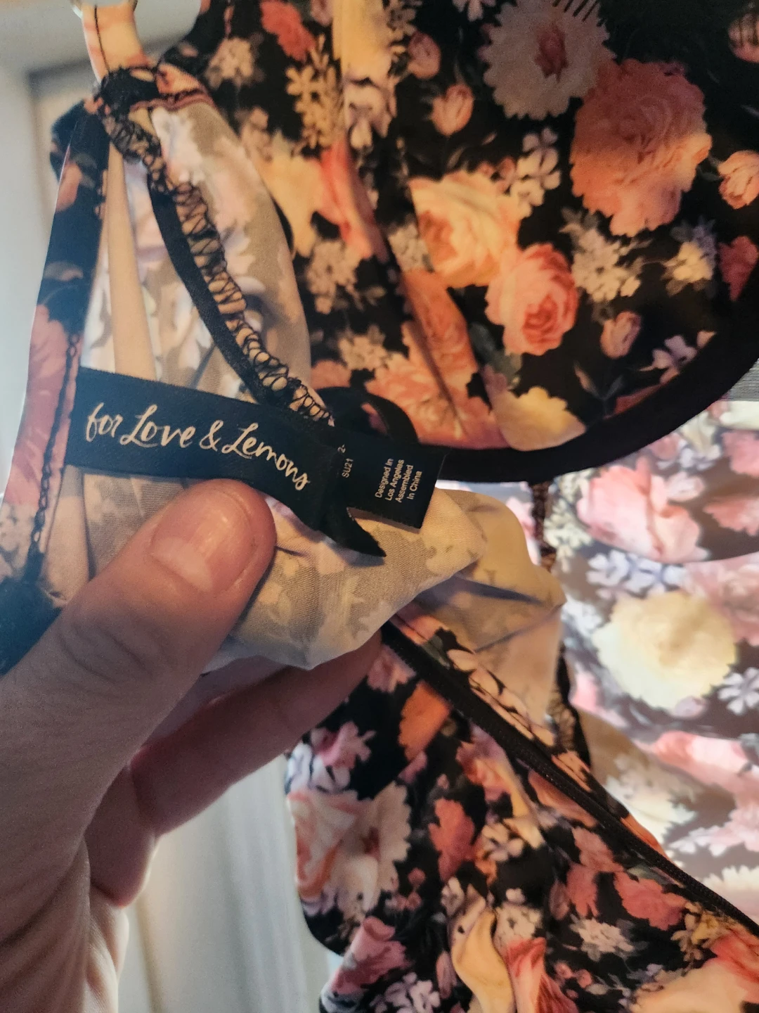 For Love & Lemons Floral Ruched Mini Dress - photo 3