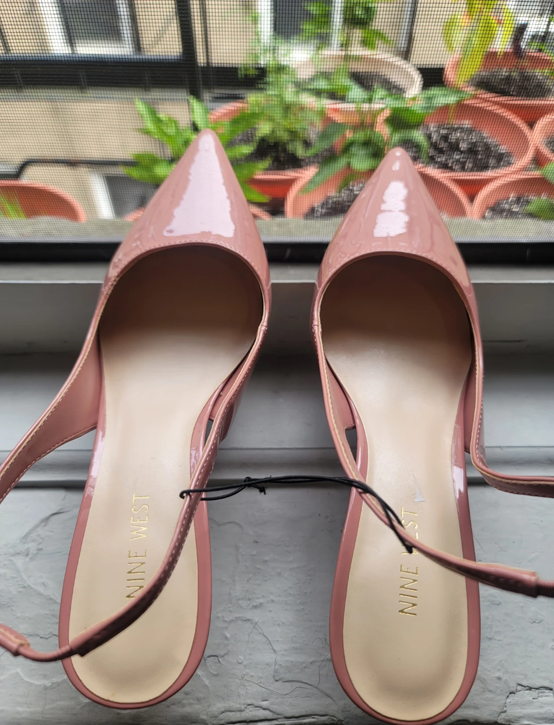 Nine West Pink Patent Slingback Heels