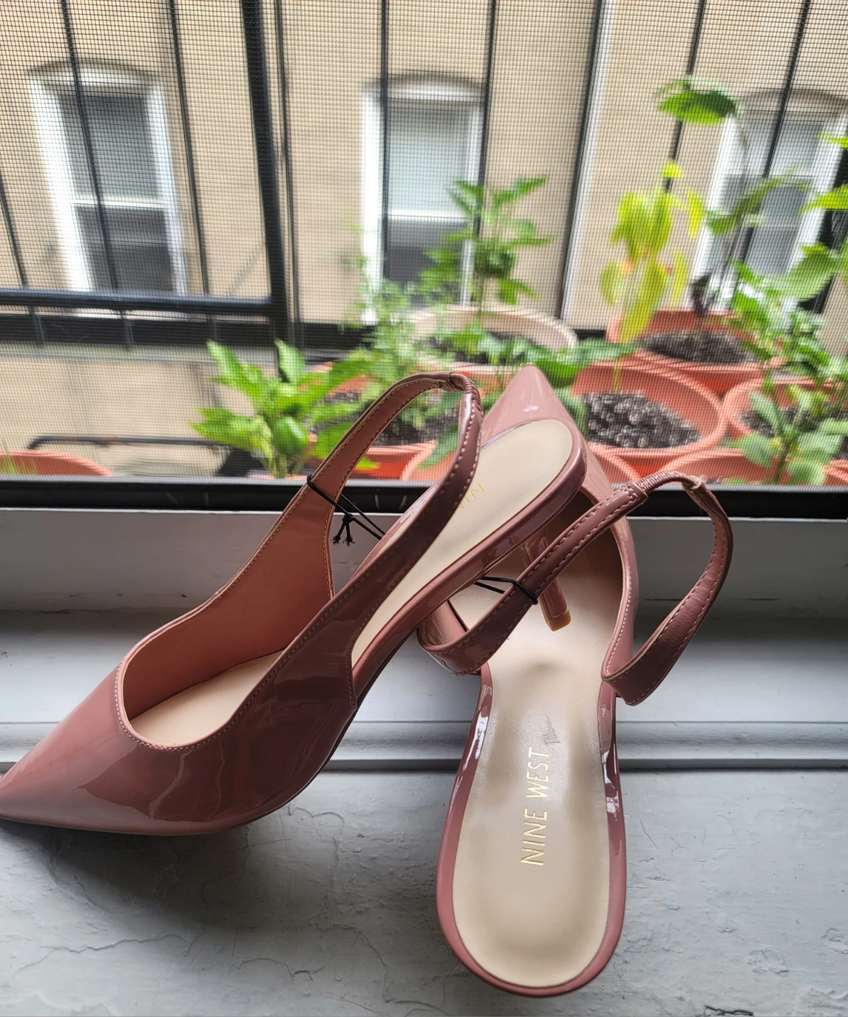 Nine West Pink Patent Slingback Heels - photo 2