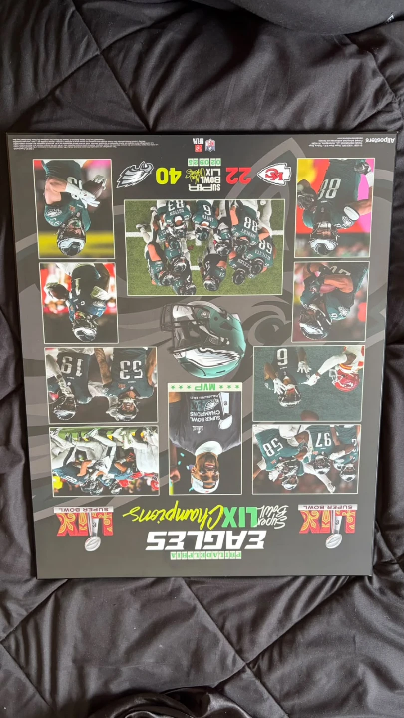 Eagles 2025 Super bowl Poster - photo 2