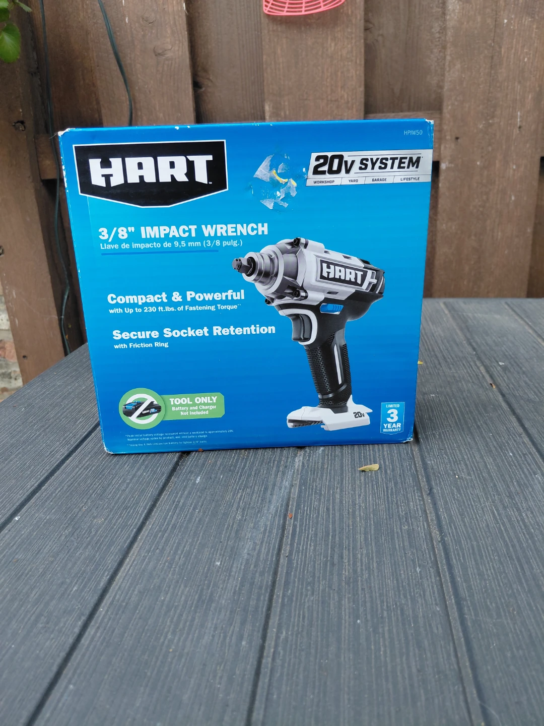 HART 20V 3/8" Impact Wrench - Tool Only