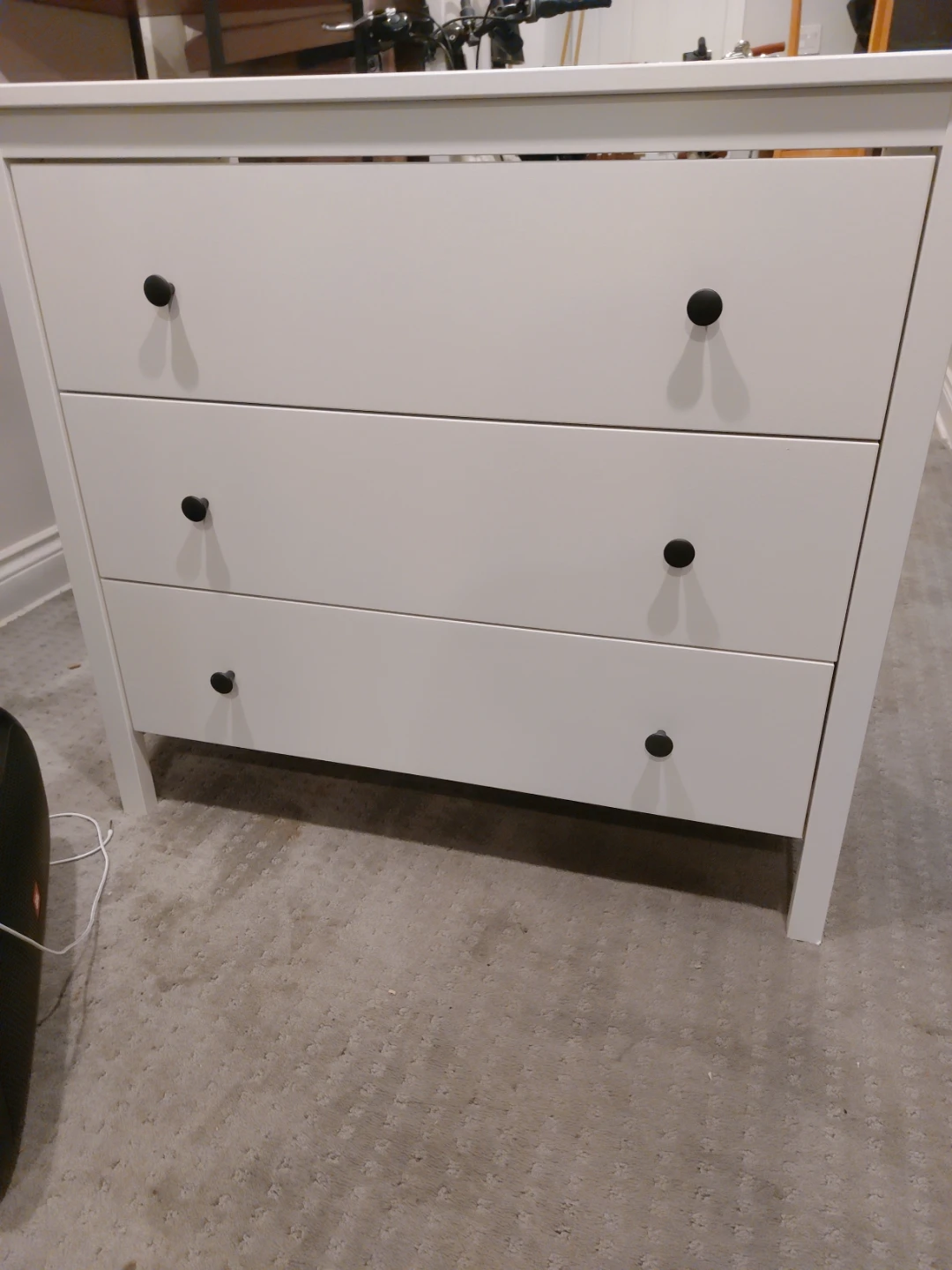 White 3-Drawer Dresser