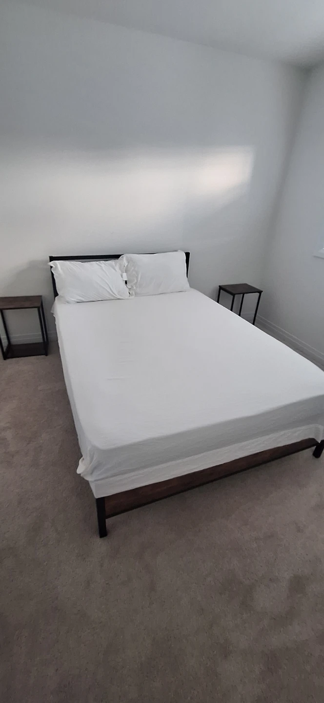 Rustic Brown Iron Double Bed Frame