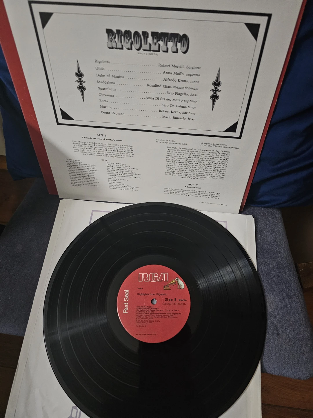 RCA Victor Red Seal Verdi Rigoletto Highlights Vinyl Record - photo 4