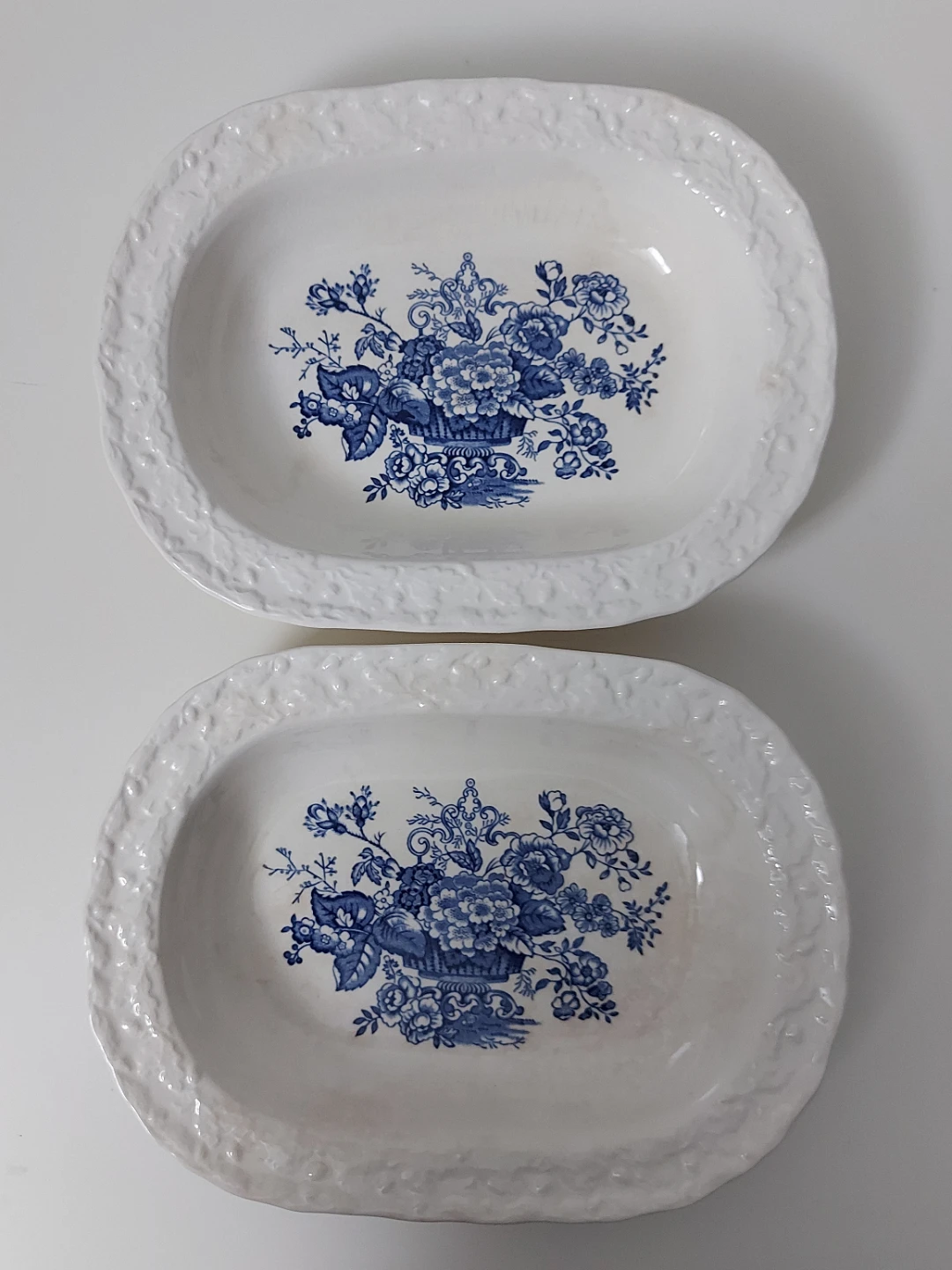 2 Vintage Mason's Ascot on Oak Patent Ironstone Platter