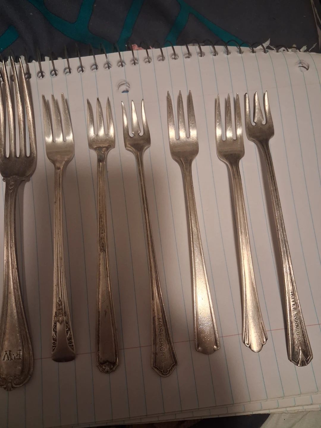 Set of 7 Silver-Plated Forks