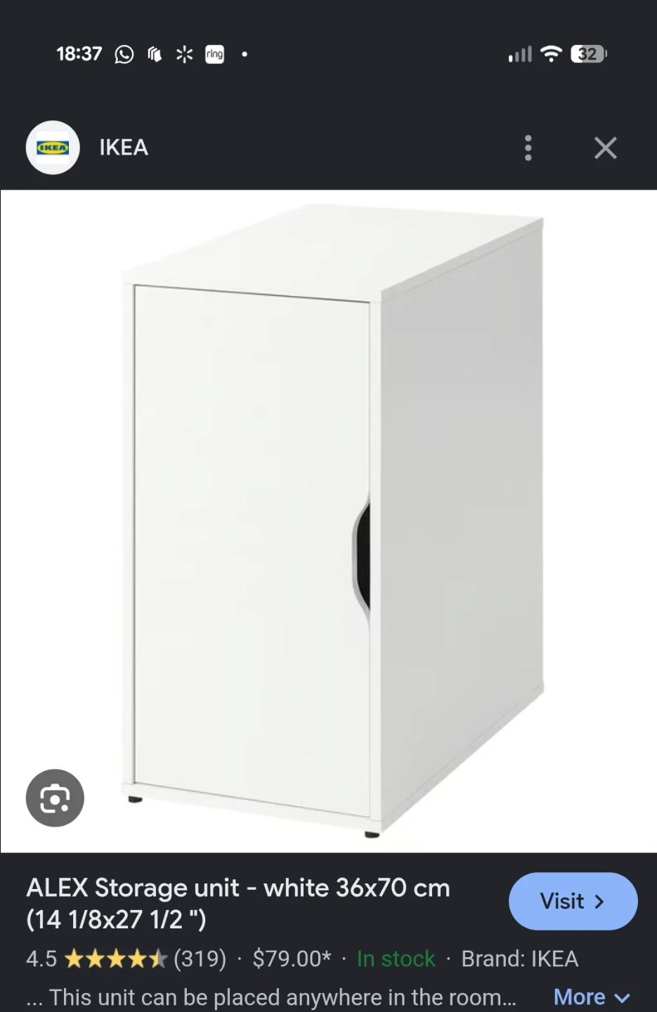 IKEA ALEX Storage Unit - White - photo 2