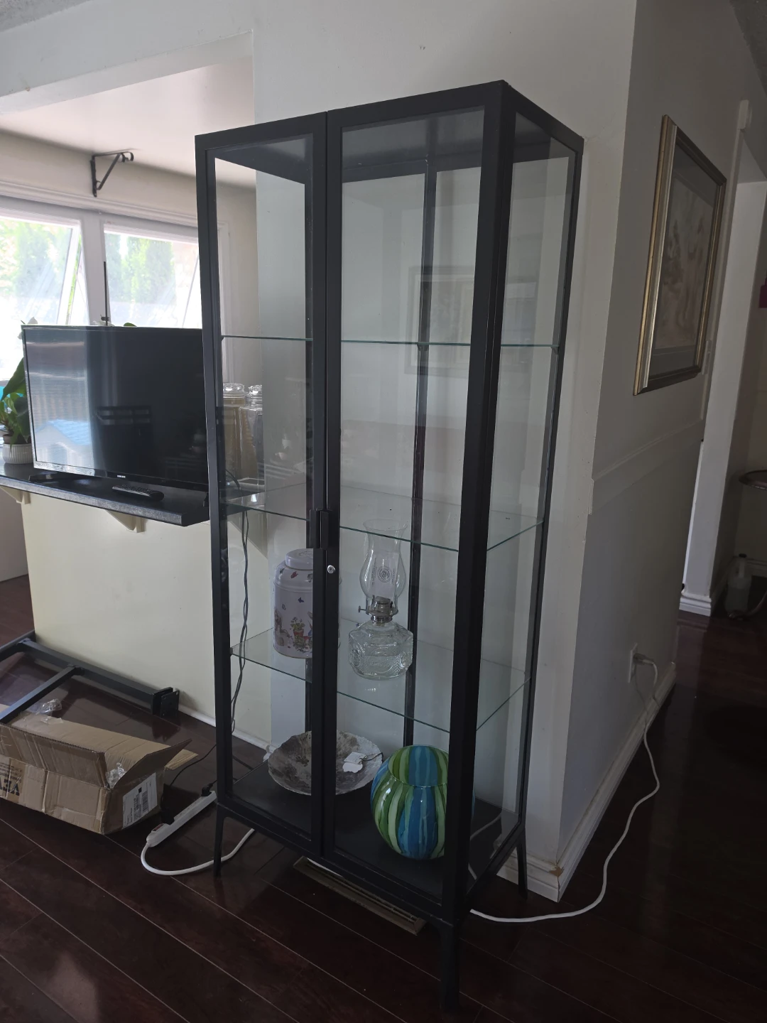 IKEA MILSBO Glass-Door Cabinet - Anthracite - photo 3