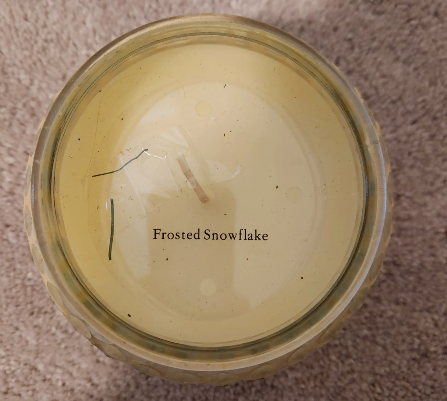Frosted Snowflake Candle - photo 2