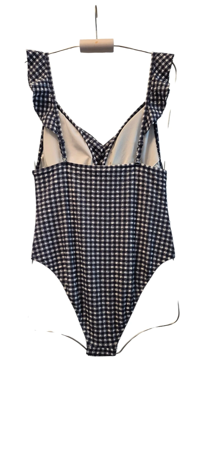 J.Crew Gingham Ruffle One-Piece Swimsuit Size 10 - photo 3